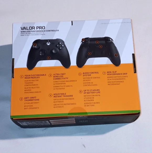 Wireless Controller - Black with Orange Accents Controllers